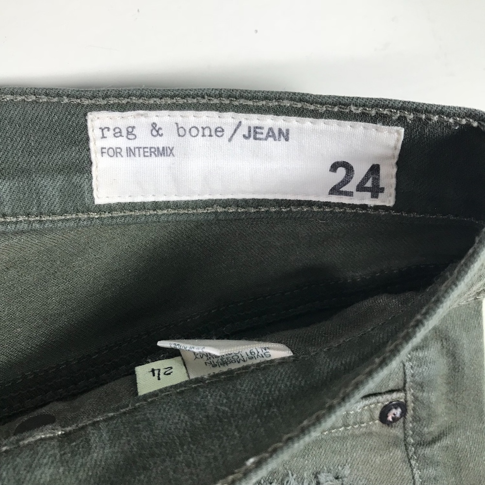 Rag & Bone Army Green Distressed Cutoff Shorts - Picture 2 of 7